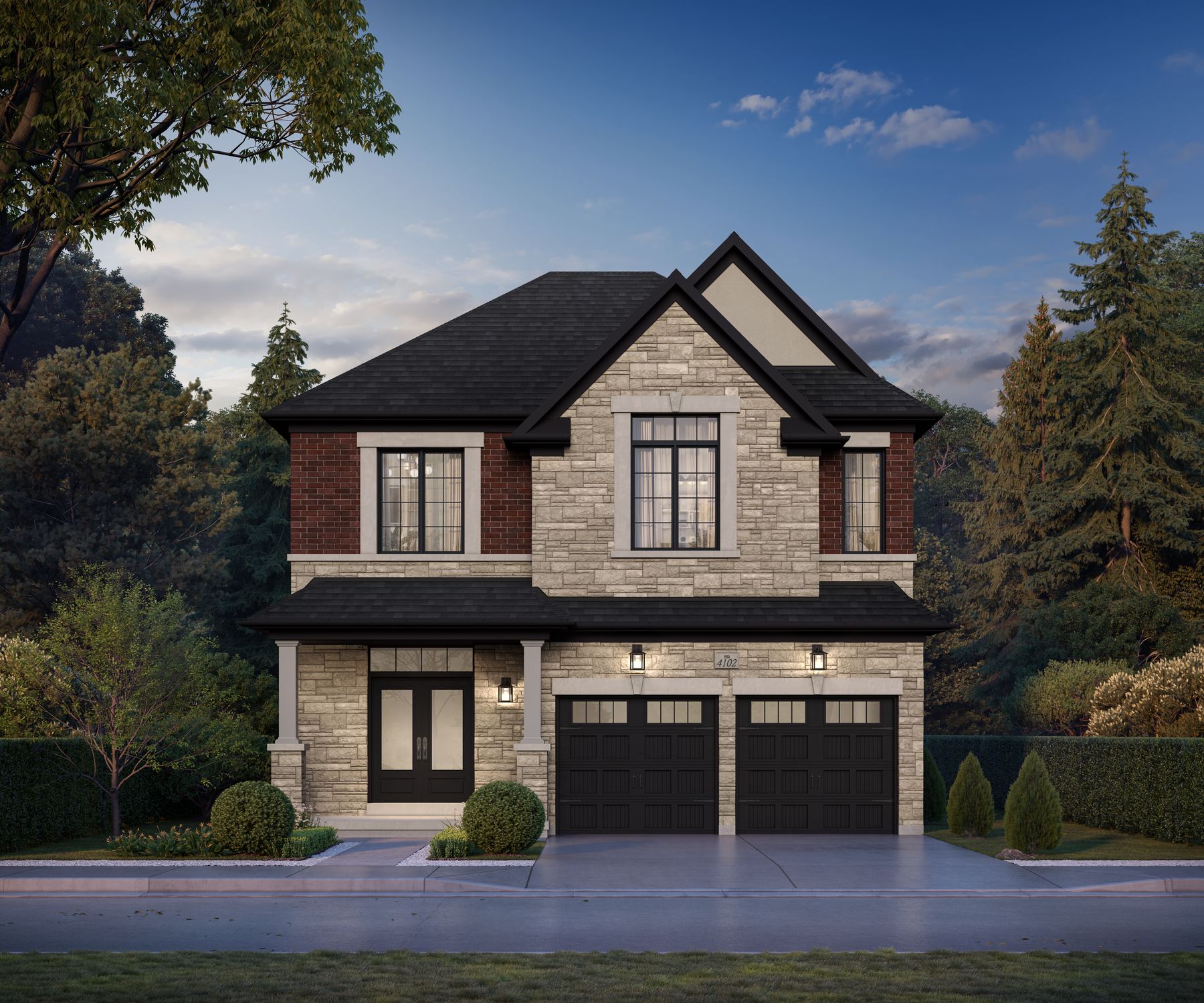 The Glenmoore, Elevation A — 41' Home Collection, artist’s concept.